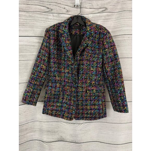 NWT Blank NYC Multicolor Sequin Tweed Blazer Jacket Size S - Picture 1 of 4